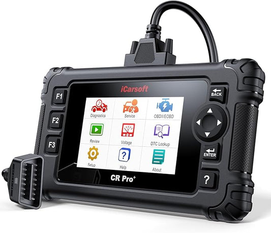 iCarsoft CR Pro+ 2025 All System Diagnostic Scan Tool for Cars, Full OBD2 Scanner, 49 Reset Services-Oil/ETC/EPB/BMS/SAS/SRS/TPMS/BSC/DWR/INJ/BLD/BLD/SPS etc.Free Update