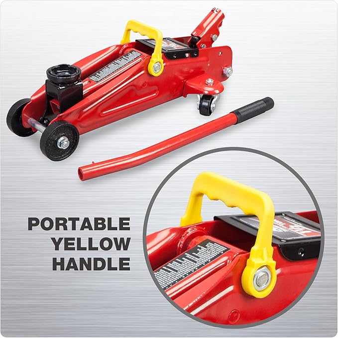 Hydraulic Floor Jack 1.5 Ton 3,300Lbs Car Lift Portable Trolley Jack 360 Degree for Cars Automotive Sedans