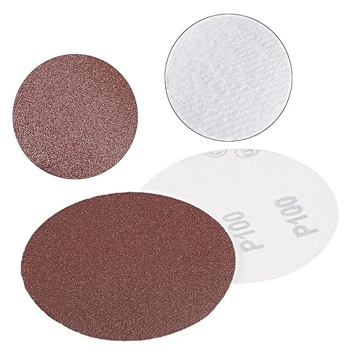 uxcell 25Pcs 4 Inch Hook and Loop Sanding Disc 100 Grits Flocking Sandpaper for Random Orbit Sander Brown
