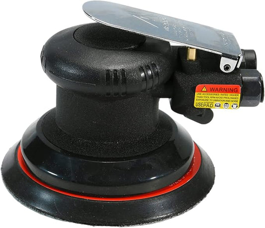 Professional Heavy Duty 5" Dual Action Random Orbit Air Sander, Orbital Pneumatic Palm Sander -Composite Design, Low Vibration