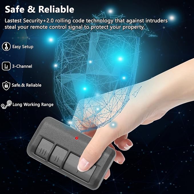 Garage Door Opener Remote for Liftmaster/Chamberlain/Craftsman Garage Door Opener with 5 Colors of Learn Buttons, Replacement for 893MAX 371LM 373LM 973LM 891LM 893LM 81LM G953EV-P2 950CD 139.53753