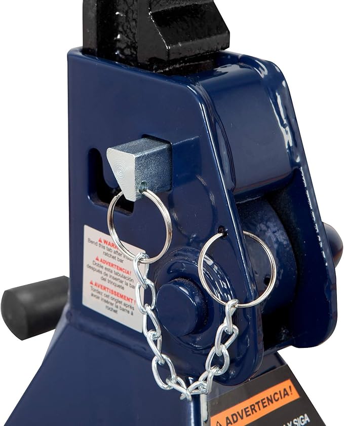 TCE 6 Ton (12,000 LBs) Capacity Double Locking Steel Jack Stands, 2 Pack, Blue, AT46002AU