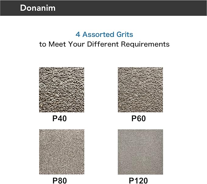4 x 21 Inch Calcined Aluminum Oxide Sanding Belts, 40 60 80 120 Assorted Grits Abrasive Belts for 4x21 Belt Sander, 16 Pack