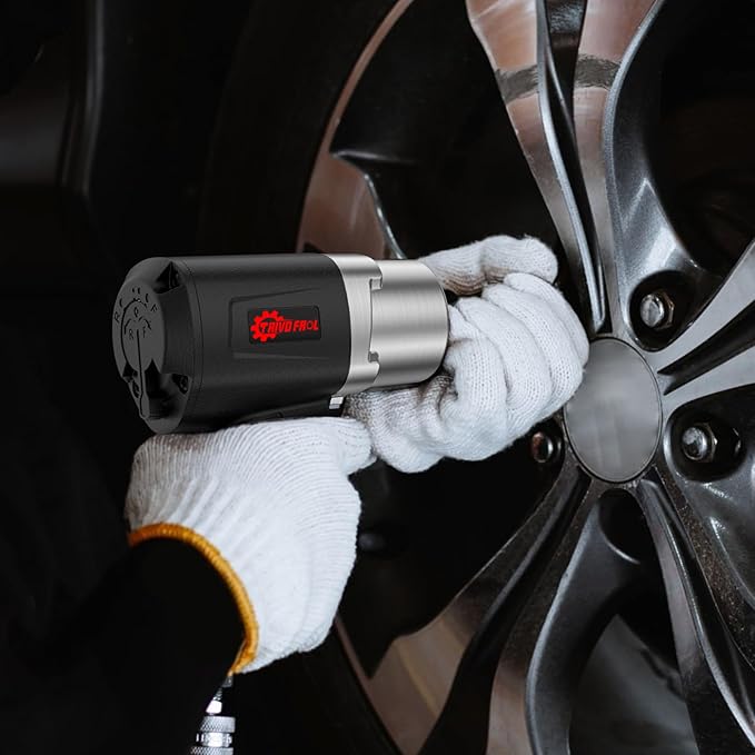 Air Impact Wrench - 1/2 Inch Air Impact Gun 1/2 Drive, 1500Ft-lbs, 8000RPM High Torque Impact Wrench, Weight 4.74 lb, Half Inch Impact wrench Tire Impact wrench for Auto Repair, Tire Shop