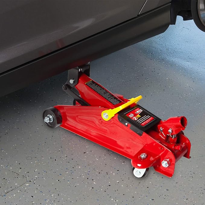 BIG RED T82002-BR Torin Hydraulic Trolley Service/Floor Jack, 2 Ton (4,000 lb) Capacity, Red