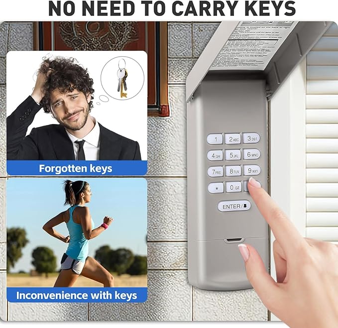 Garage Door Opener Keypad Compatible with Chamberlain LiftMaster Craftsman Garage Door Openers, Replaces 877MAX 878MAX G940EV-P2 66LM 377LM 977LM 877LM, Wireless Keyless Entry Outside Keypad Universal