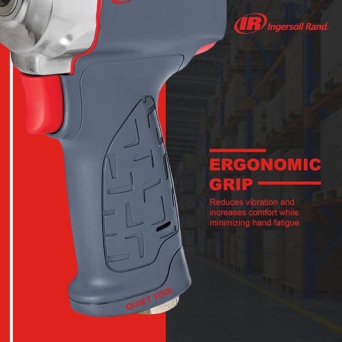Ingersoll Rand 15QMAX 3/8" Air Impact Wrench, Quiet, Ultra Compact, 475 ft-lbs Nut-busting Torque,