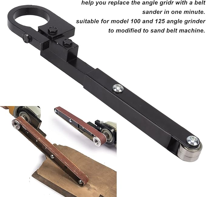 Angle Grinder Convers ion Tool for Conversion Of Angle Grinders 100 and 125 Into Belt Sanders, Belt Sanders Polisher, Low Impact and Low Noise for Woodworking Trimming Polishing