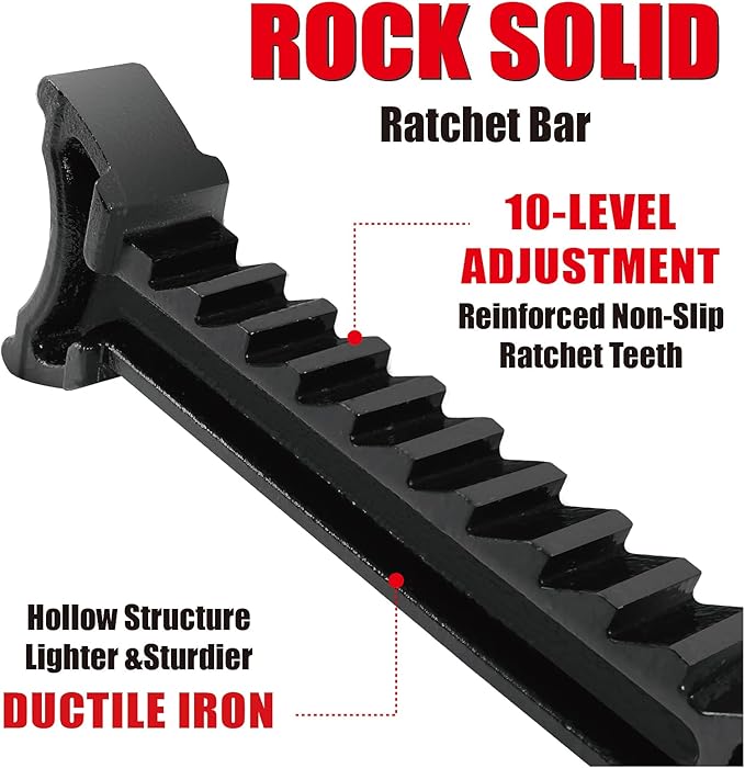 BIG RED T43005A Torin Steel Heavy Duty Jack Stands: Double Locking Pins, 3 Ton (6,000 lb) Capacity, Red, 1 Pair (2 Pack)