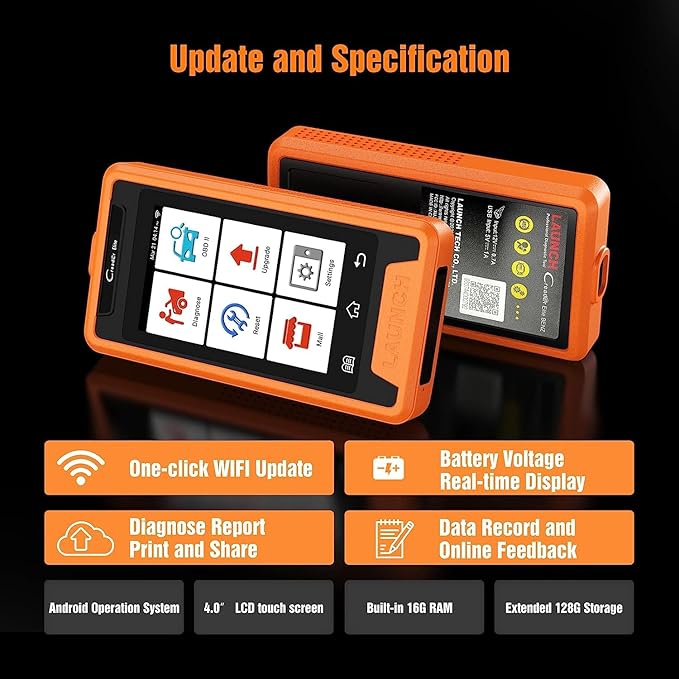 Launch Creader Elite Code Reader, Bi-Directional Scan Tool for Audi, Full System Diagnostic Scanner, 31+ Services, Online Coding, AutoVIN, WiFi Update