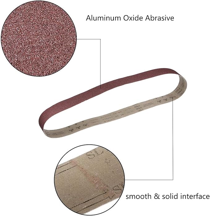 10 Pack 2 x 48 inch Sanding Belts 60 Grit Sanding Paper, Aluminum Oxide Abrasive Sander Belts for Metal Grinding Woodworking