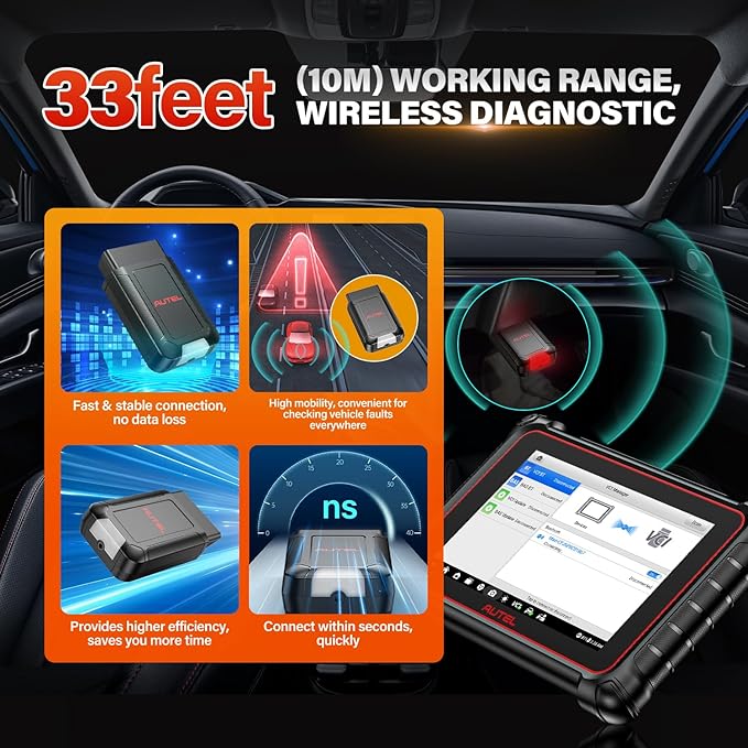 Autel MaxiVCI V150 Wireless Dongle, VCI 150 OBD2 Connector Adapter Car Communication Interface, Work w/Autel MaxiCOM MK900BT MP900BT MP900Z-BT MP900TS MK900TS MX900TS TS900 OBD 2 Car Diagnostic Tool