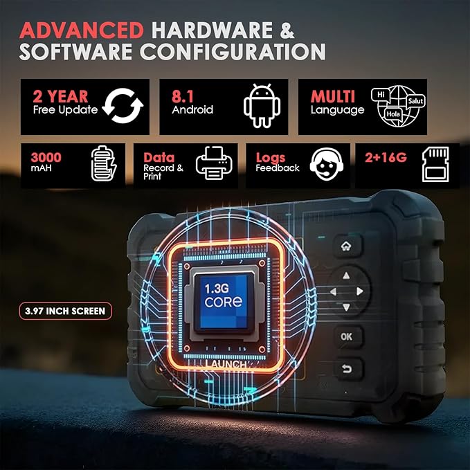 LAUNCH CRP129 HD Heavy Duty Truck Scanner with DPF Regen Injector Cutoff, Full System Diesel Diagnostic Scan Tool for Cummins Caterpillar Pickup Tractor & More Commercial Vehicle Semi-Trucks