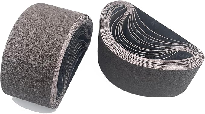 4 x 21 Inch Calcined Aluminum Oxide Sanding Belts, 40 60 80 120 Assorted Grits Abrasive Belts for 4x21 Belt Sander, 16 Pack