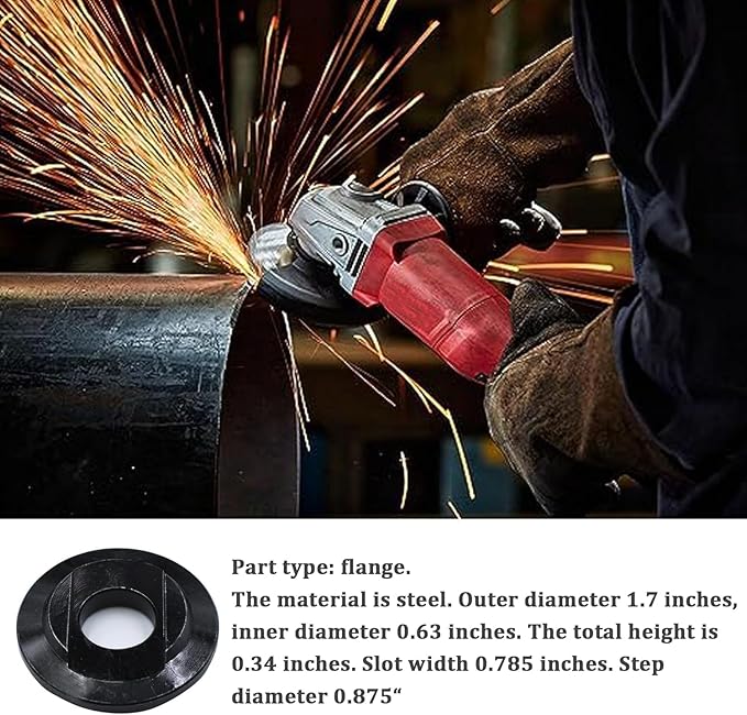 43-34-0036 Replacement Mi-lwaukee Inner Flange,Fits For Mi-lwaukee Angle Grinders Sander/Grinder flange 2680-20, 2680-22, 6116-30, 6116-31, 6122-30, 6122-31, 6123-30, 6123-31, 6140-30, 6140-33（2-Piece