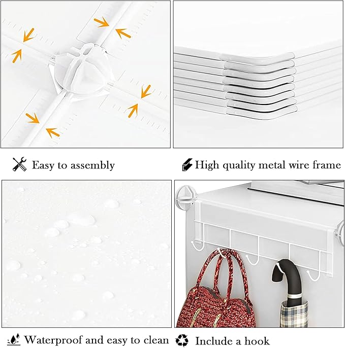 AWTATOS Closet Organizer 6 Cube Storage Shelves Portable Closet Clothes Organizers and Storage Stackable Cubby Shelving for Closet Bedroom Living Room Office White