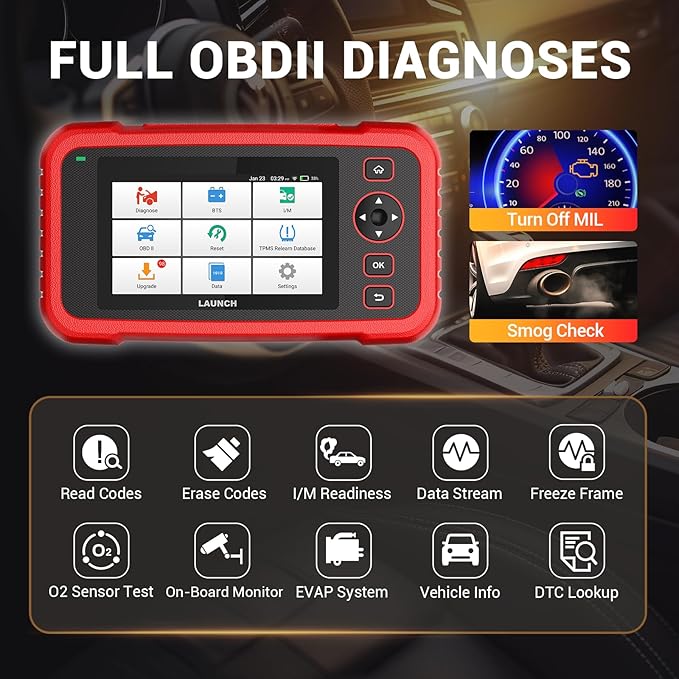 LAUNCH Millennium Master OBD2 Scanner for Cars, Check Engine/ABS/SRS/Transmission Diagnostic Scan Tool, Oil/SAS/EPB/TPMS/Immobilizer Reset/Brake Bleed/Injector (Restricted to use in The US & CAN)