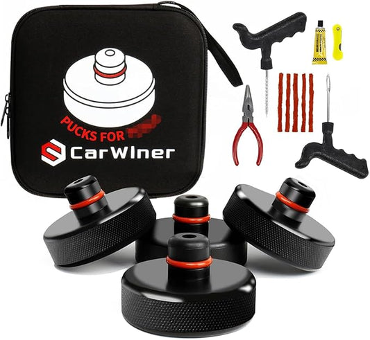 Carwiner Jack Pad Compatible with Tesla Model 3/S/X/Y, Lifting Pucks with a Storage Case Accessories (4 Packs)