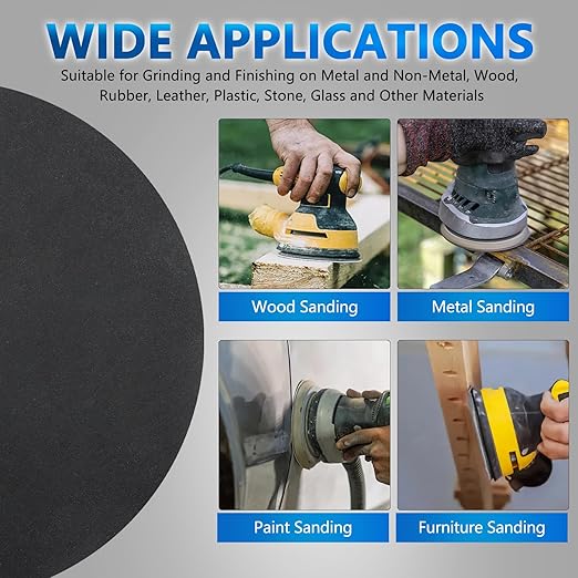 320 Grit 5 Inch Sanding Discs, VIBRATITE 70 Pieces Hook and Loop Wet Dry Sandpaper Round Sand Paper Pads for Orbital Sander Grinding Polishing Finishing