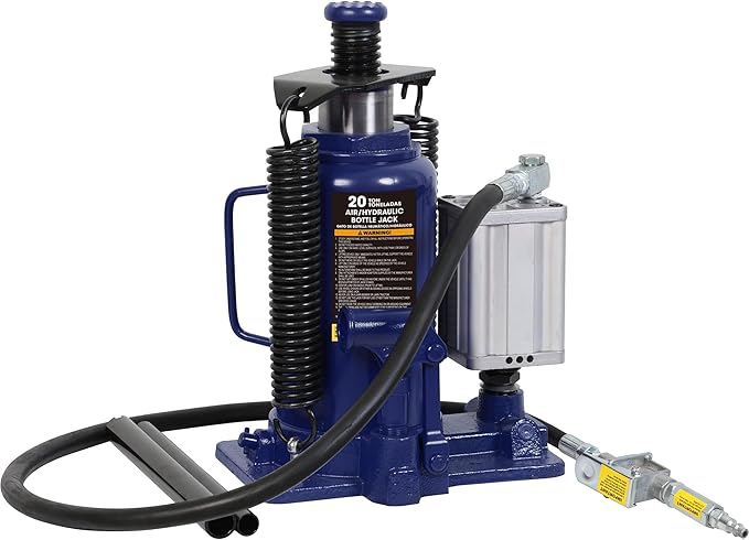BIG RED 20 Ton (40,000 LBs) Torin Pneumatic Air Hydraulic Car Bottle Jack for Auto Repair and House Lift, Blue, ATA92006UR
