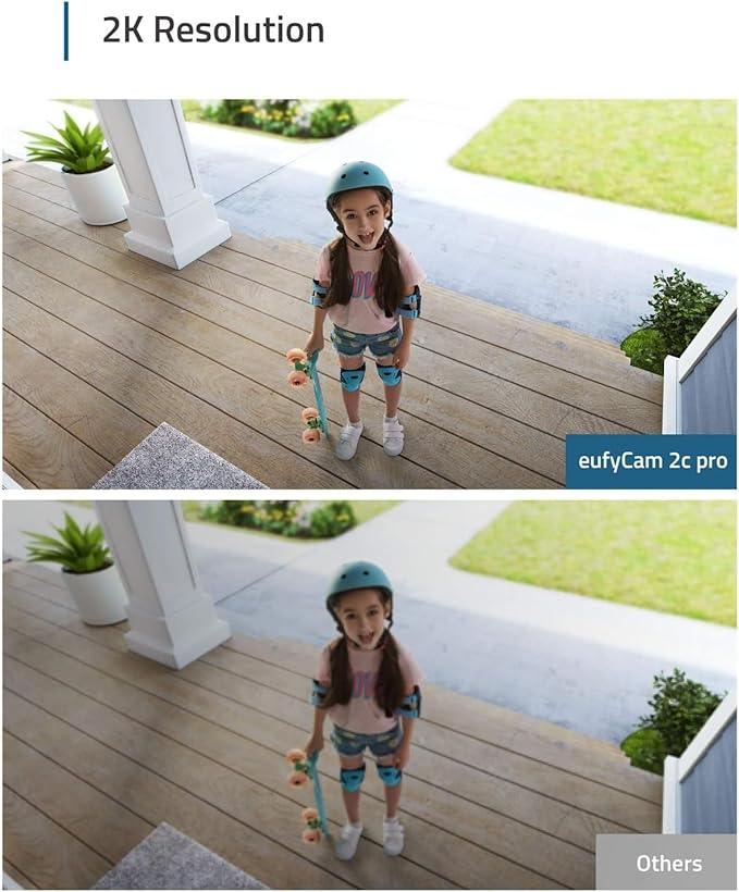 eufyCam 2C Pro add on Security Cameras Wireless Outdoor with Solar Panel 3W, Cameras for Home Security, Requires HomeBase 2, 2K Resolution, 180-Day Battery Life, IP67 Weatherproof and No Monthly Fee.