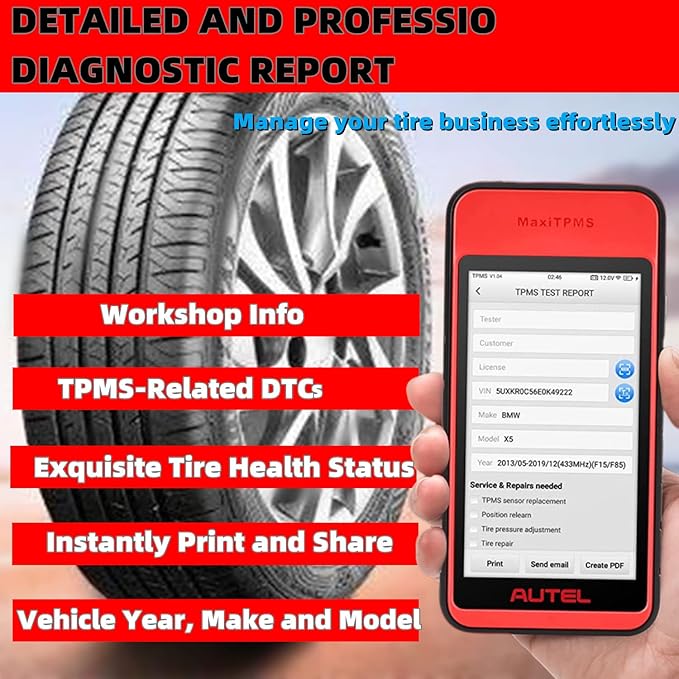 Autel MaxiTPMS ITS600 2025 Advanced TPMS Tablet Service Diagnostic Tool Wireless Android Bluetooth VCI VINscan Mx Sensor Programming OBD2 Relearn Special Functions(Oil Reset, BMS, SAS, EPB)