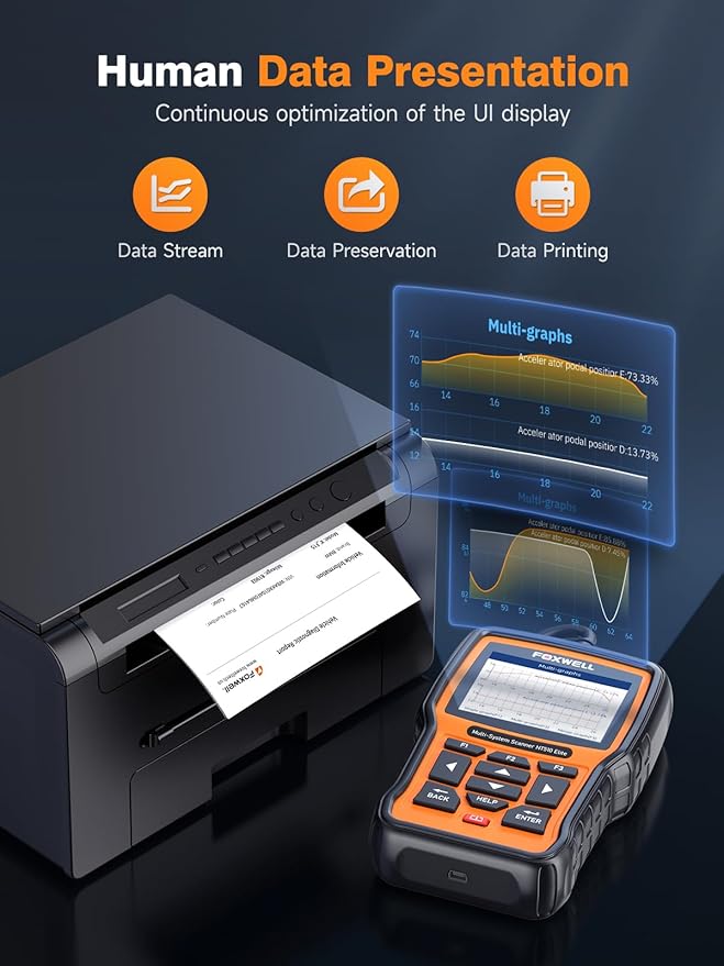 FOXWELL NT510 Elite fit for Volvo OBD2 Scanner, Bidirectional Scan Tool, Full System Diagnostic Tool, Car Code Reader, All Reset ABS Bleeding TCM Throttle SRS Injector Oil BMS EPB ETC SRL, WiFi Update