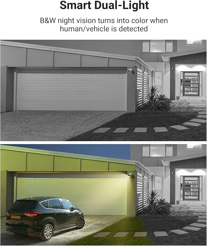 ANNKE Home Wired Camera Security System with Audio, 8CH 3K Lite H.265+ AI DVR with 1 TB Hard Drive and 8 X 1080P IP67 Weatherproof Cameras with Dual Light, Human/Vehicle Detection, Color Night Vision