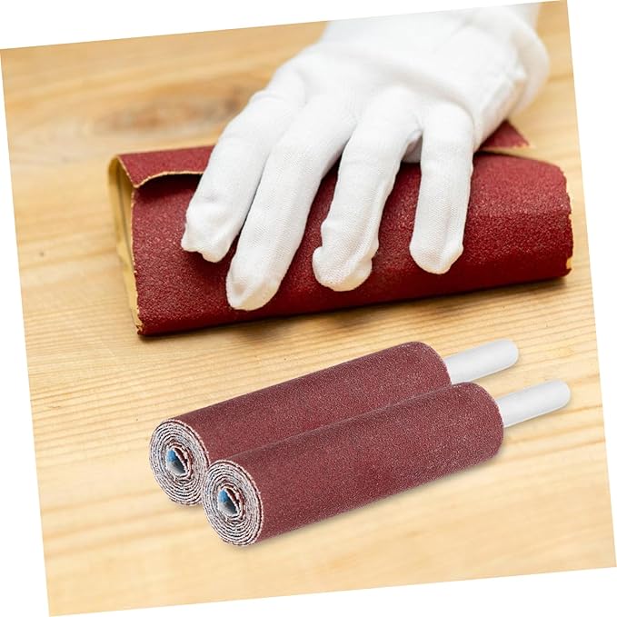 Uonlytech 3pcs Sandpaper Grinding Rollers Rotary Tool Sanding Drum Mandrels Sanding Drum Bit Sanding Drum Kit for Drill Drum Sander Kit Grinding Stick Iron Cylinder to Rotate