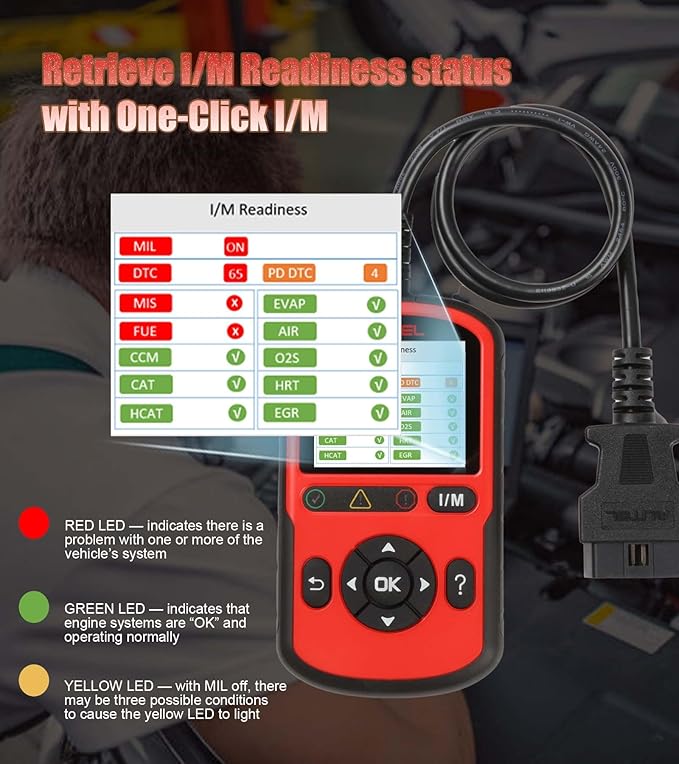 Autel OBD2 Scanner AutoLink AL549 Code Reader with AutoVin Diagnostic Tool Color-Coded Fault and IM Readiness Universal Car Battery Test Enhanced PCM and ABS Coverage Upgrade Ver. of Autel AL519