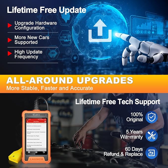 LAUNCH Creader Elite Bidirectional Scanner fit for Ford Lincoln Mercury Mazda, 2025 Full Systems All Resets OBD2 Scanner, PMI Function Diagnostic Scan Tool, Battery Registration, Lifetime Free Update