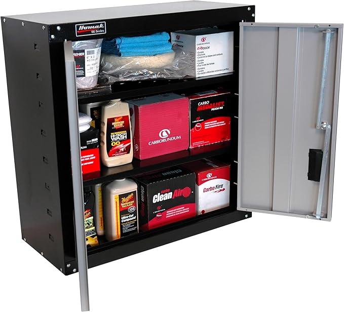 Homak 2 Door Wall Cabinet with 2 Shelves, Steel, GS00727021