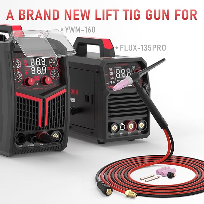 YESWELDER TIG Welding Torch WP-17V 13ft 150Amp Air Cooled Lift TIG Torch for YESWELDER YWM-160/ FLUX-135/ ARC-165DS ARC Welder