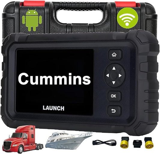 LAUNCH Cummins Scanner Heavy Duty Truck Tractor Diesel Genset Machinery Vessel Diagnostic Scan Tool, Actuation Test, Special Functions,Basic System Diagnosis, Lifetime Free Upgrade