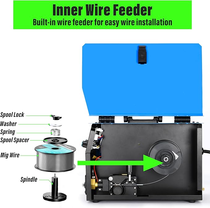 S7 Gas and Gasless 200A 110V/220V Multiprocess MIG Welder - 4-in-1 Welding Machine for Flux Cored, MIG, Lift TIG, and Stick ARC Welding Machine