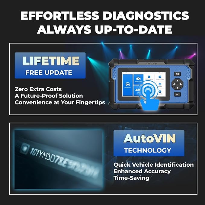 OBD2 Scanner Diagnostic Tool TOPDON ArtiDiag 600Pro, Code Reader All Systems Scan Tool with 9 Essential Maintenance Functions, Car Scanner with Andriod iOS, Upgraded Version of AD600S/AD500