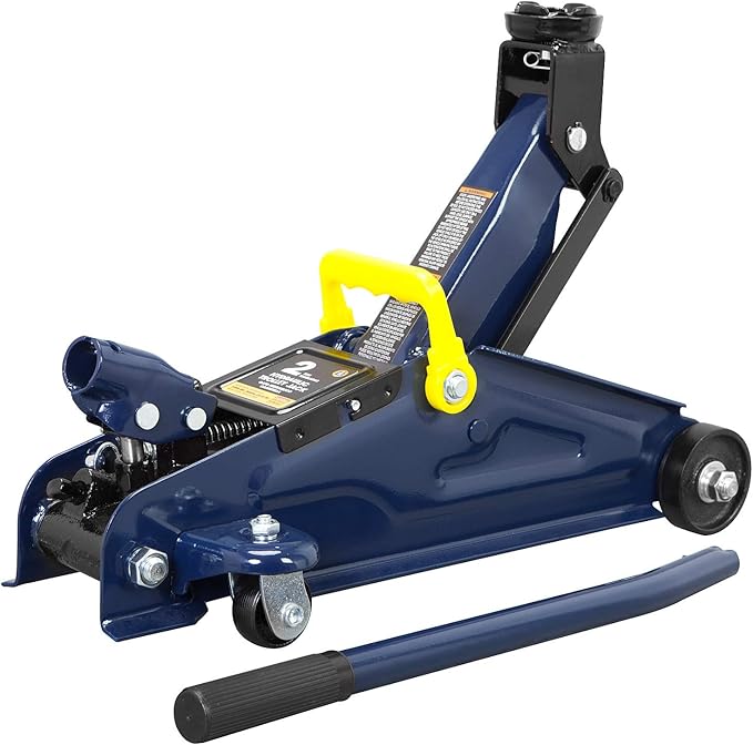 BIG RED AT82001UR Torin Hydraulic Trolley Service/Floor Jack Combo with 2 Jack Stands, 2 Ton (4,000 lb), Blue