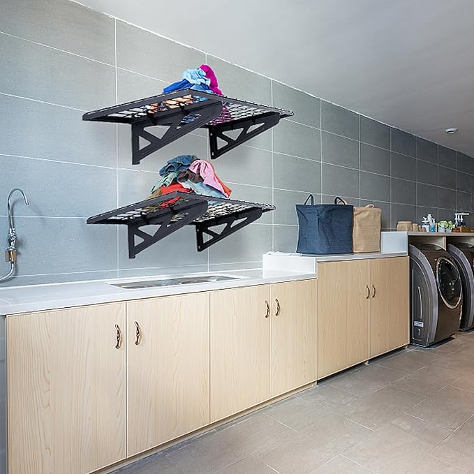 VEVOR Garage Shelving Wall Mounted, 2 x 3 ft Heavy Duty Garage Wall Shelves, 500 lbs Load Capacity Garage Storage Rack Floating Shelves, 2 Pack, Suitable for Shop, Shed, Garage Storage