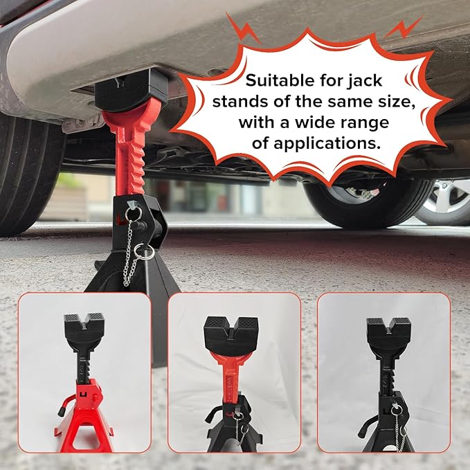 Donext Jack Pad Adapter for Jack Stands 3 Ton Rubber Frame Rail Protector Jack Pad Adapter 2 Pack