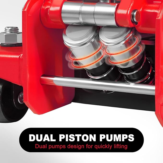 BIG RED Torin Hydraulic Floor Jack: Ultra-Lightweight with Dual Pump Quick Lift, Heavy Duty Steel, Convenient for Daily Use, 3 Ton (6,000 lbs Capacity)