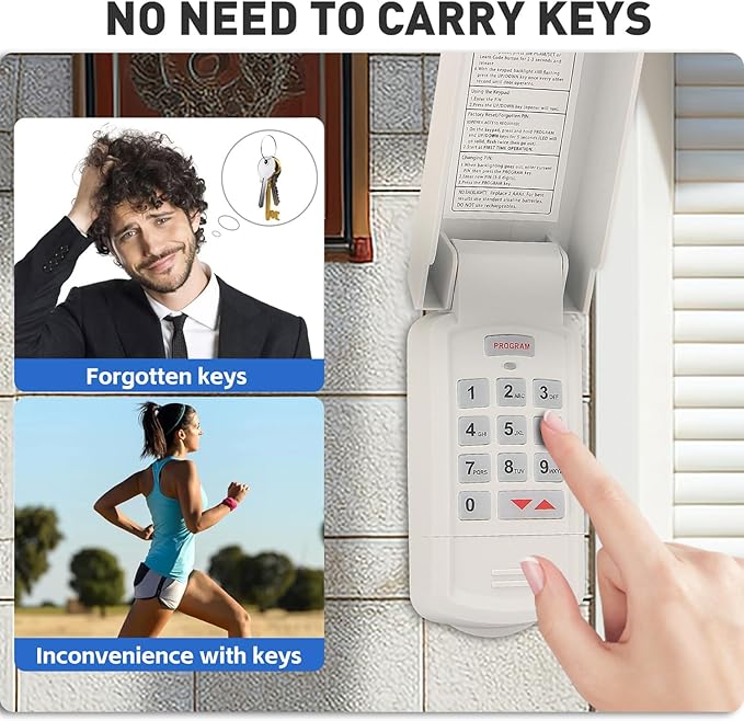 for Genie Garage Door Opener Keypad for All Genie Overhead Door Intellicode CodeDodger and DIP Switch Garage Door Openers, Wireless Keypad Keyless Entry GK-R OKP-BX, 315/390 MHz