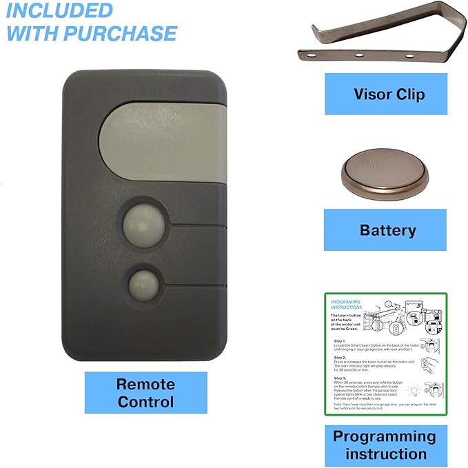 for Sears Craftsman Garage Door Opener Remote Control 139.53879 139.53859 K1026 HBW1136 1A5247 390MHZ for LiftMaster 81LM 82LM 83LM Chamberlain 850CB 853CB 856CB
