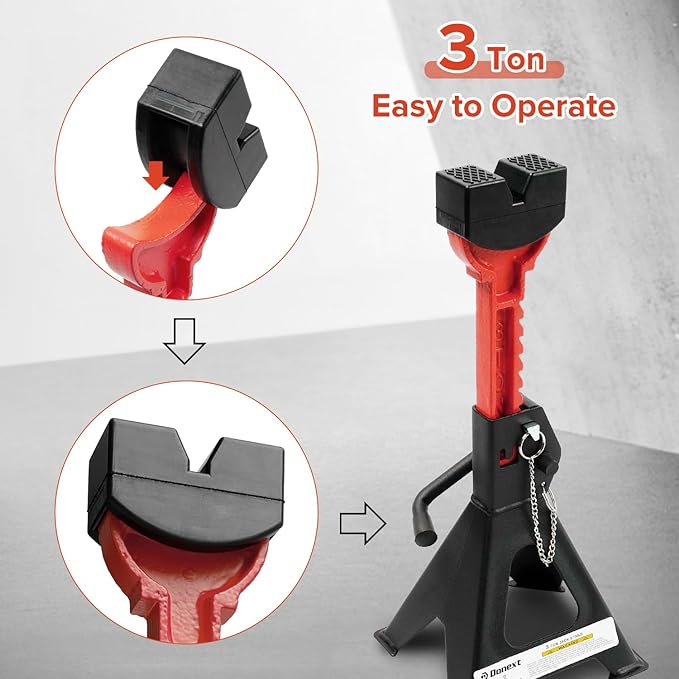 Donext Jack Pad Adapter for Jack Stands 3 Ton Rubber Frame Rail Protector Jack Pad Adapter 2 Pack