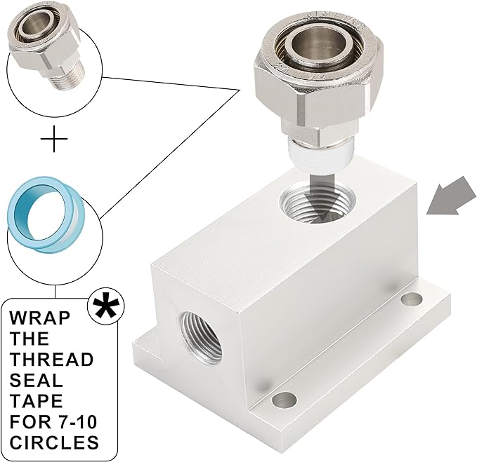 3/4 Inch Compressed Air Piping System, 120FT HDPE Pipe, Air Compressor Fittings and Accessories, Wall Outlet Blcoks, Air Line Tubing Kit for Garage Shop