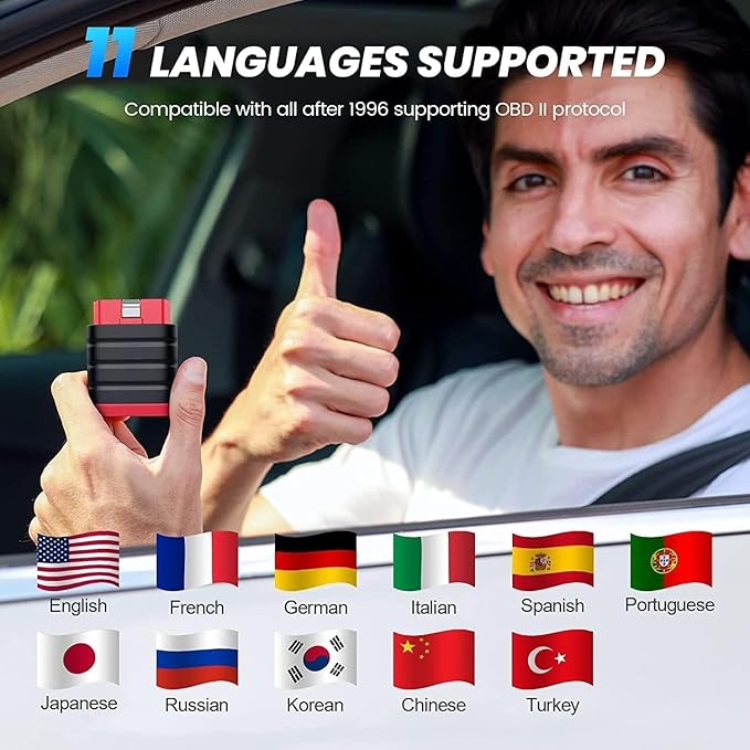 THINKCAR Thinkdiag Mini Bluetooth OBD2 Scanner, OEM Full System Diagnostic Scan Tool for iOS and Android, Check Engine Light Fault Car Code Reader
