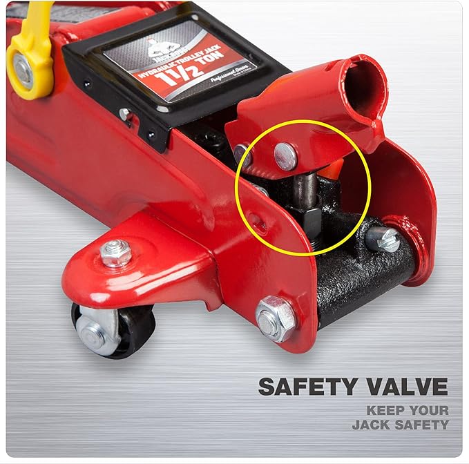 Hydraulic Floor Jack 1.5 Ton 3,300Lbs Car Lift Portable Trolley Jack 360 Degree for Cars Automotive Sedans