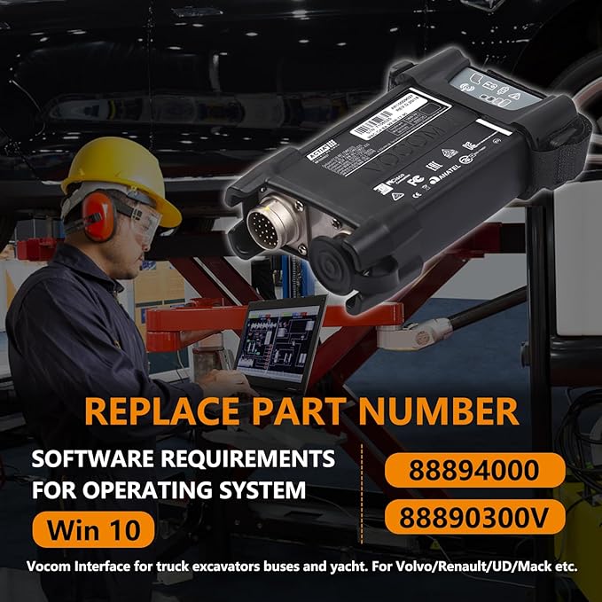 Diagnostic Tool V2.8.150 for VOE VOCOM2 88894000 88890300V Vocom Tech Tool Diagnostic KIT ，Truck excavators Buses Yacht Diagnose with 2.8 Software SSD