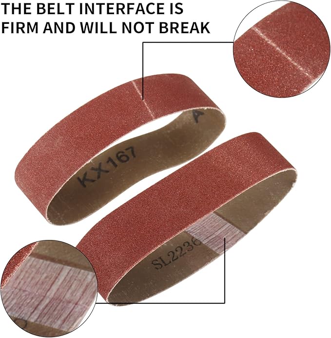 SI FANG 10Pcs Mini Electric Belt Sander Sanding Belts 13 x 1.2inch /330x30mm, Premium Knife Sharpening Aluminum Oxide Abrasive Sanding Belt for Woodworking, Metal Polishing (1000 Grit)