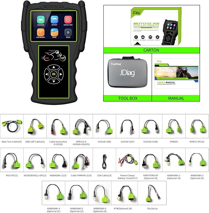 Original TopDiag M100 Pro Motorcycle Scanner Professional Diagnostic Tool for Motorcycle (Full Version)