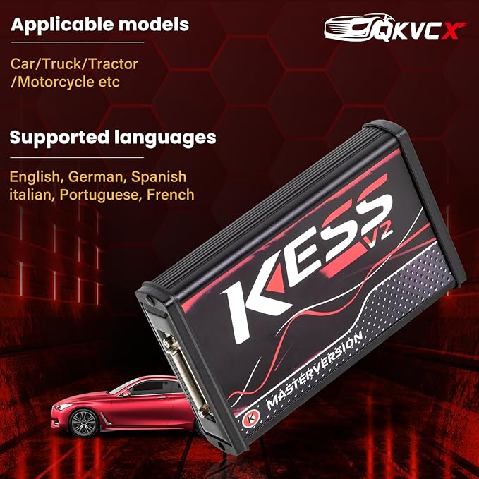 Kess V2 V5.017 V2.8 ECU OBD2 ECU Programming Tool Unlimited Token Car Diagnostic Tool,Works on Win XP Win7 32bit Win 8 etc.